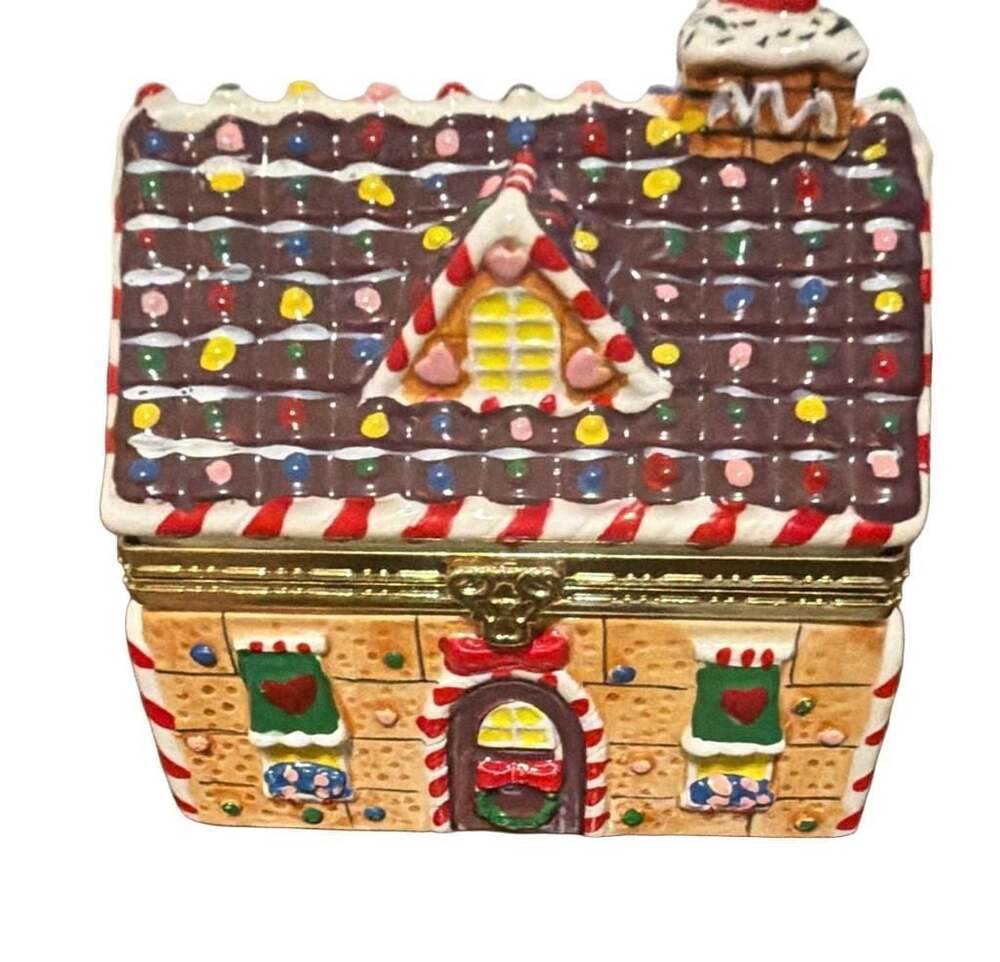 Mr. Christmas Animated Gingerbread House Musical Trinket Box